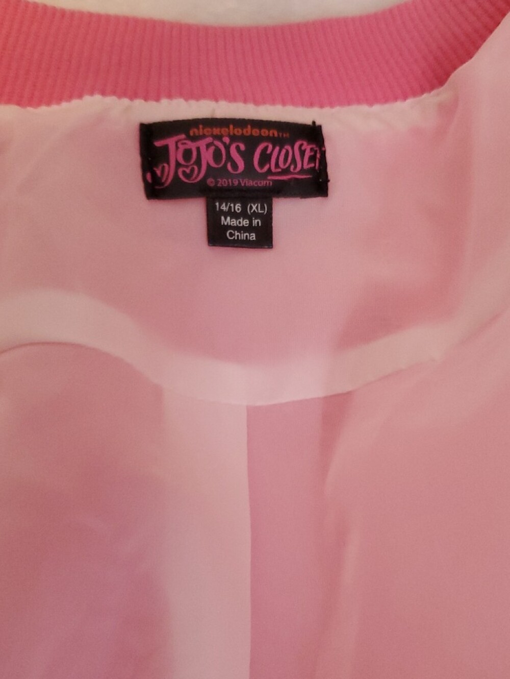 Girls' Pink Sequin Bomber Jacket - Sparkle Front Zip - Picture 4 of 9